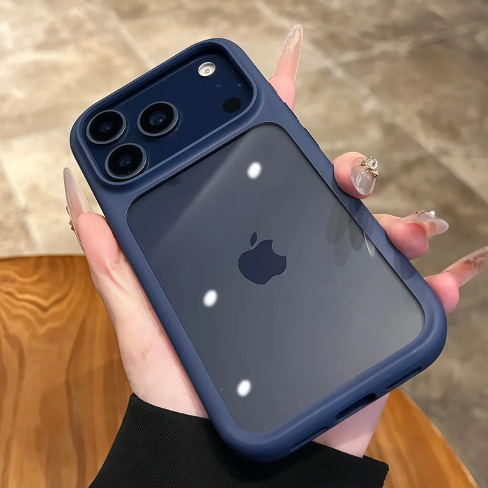 Intelligent Camera Touch Button Crystal Clear Phone Case for iPhone 18 17 Pro Max 16 Pro Air Transparent Shockproof Cover Funda