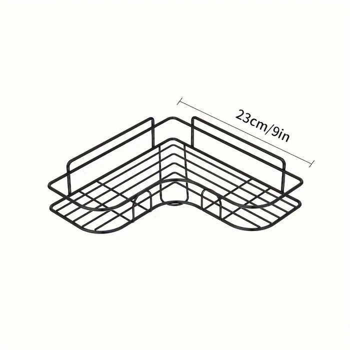 Stainless Steel Corner Shower Rack - Rustproof, Wall-mounted Bathroom Storage Rack for Shampoo, Toner and Cosmetics