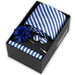 Men's tie gift set, style BBJ-60: tie, pocket square, cufflinks and pins in a gift box