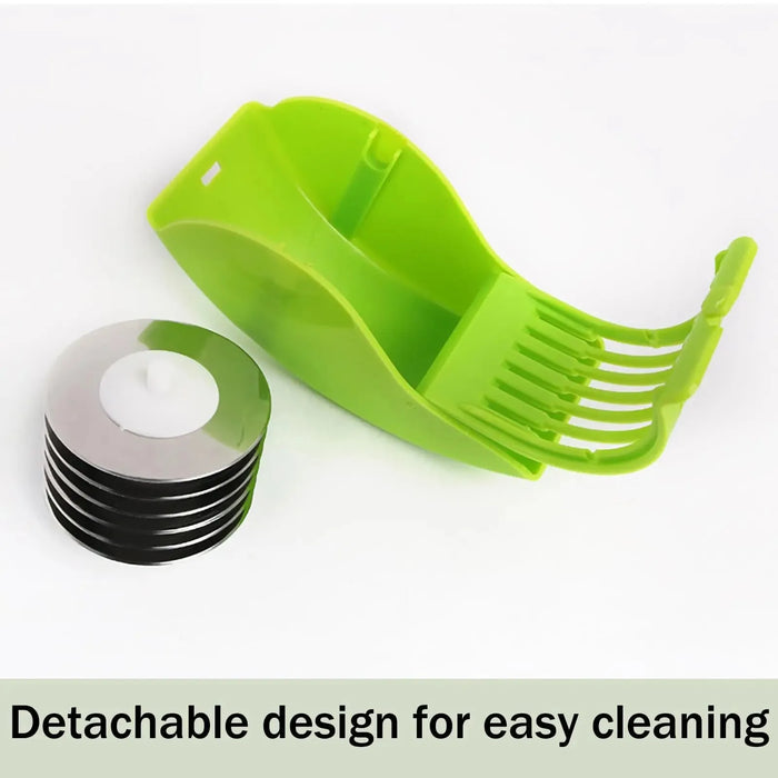 Vegetable Chopper Roller Manual Scallion Cutter with 6 Stainless Steel Blade Detachable Herb Roller Mincer Parsley Chopper Tools
