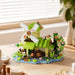 Windmill cottage building block set with flowers