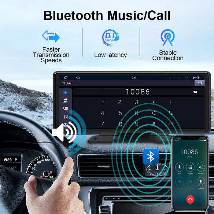 10.26 Car Mirror Radio Multimedia Video Player Universal Wireless Carplay Android