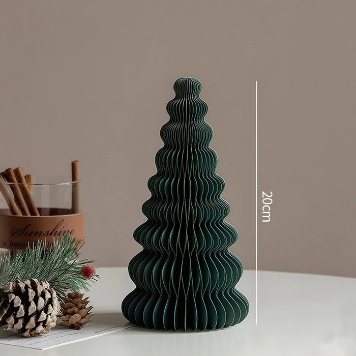 Chinese New Year Decorations Paper Honeycomb Ball Folding Christmas Tree 3D Ornament Home Wedding Decoration Desktop Ornament