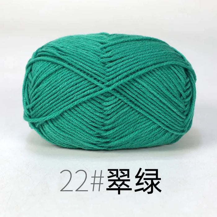 Organic Cotton Yarn 4ply Baby Milk Knitted Yarn For Craft Sweater Hat Dolls Scarves 1 Ball 50g Soft Wool Crochet Yarn Wholesale