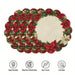 Set of 4 poinsettia wreath placemats with cream centre, Style B