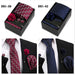 Four men's tie gift sets in assorted patterns with style codes