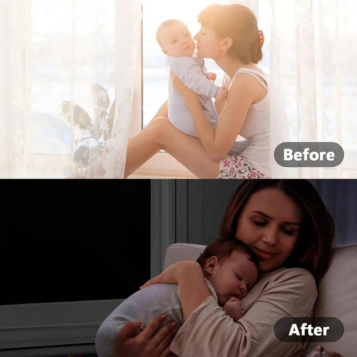 Peel and stick-100% blackout window film, glass sunscreen privacy protection film, home anti-peep modern holographic window stic