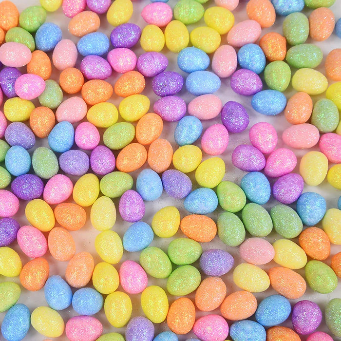 80/160 Pcs Colorful Easter Eggs Glitter Foam Bird Pigeon Happy Easter Party Home Decoration Kids Gift Basket Filler DIY Crafts