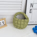 Olive green mini quilted puffer tote