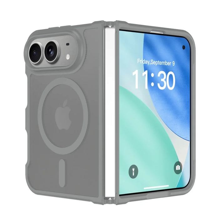 Slim Matte Translucent For Magsafe Case For iPhone Duo duo DUO Fold Wireless Charging Shockproof Back Front PC Hard Cover