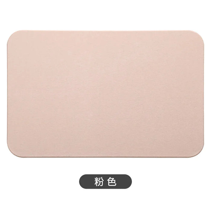 Diatomite Mat Stone Bath Mat Super Absorbent Diatomite Carpet Quick Drying Diatomaceous Earth Bath Mats Non-Slip Shower Rug