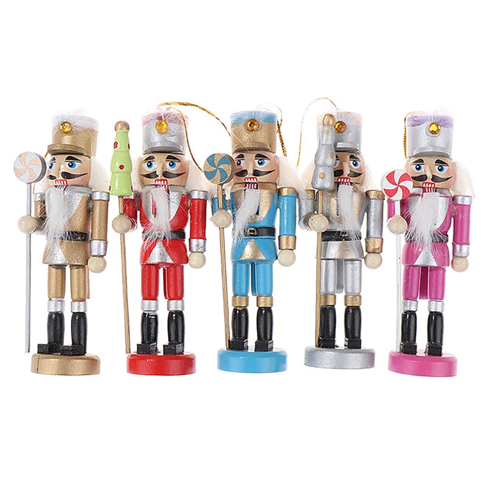 14/13/12/10.5cm Christmas Nutcracker Puppet Ornaments Desktop