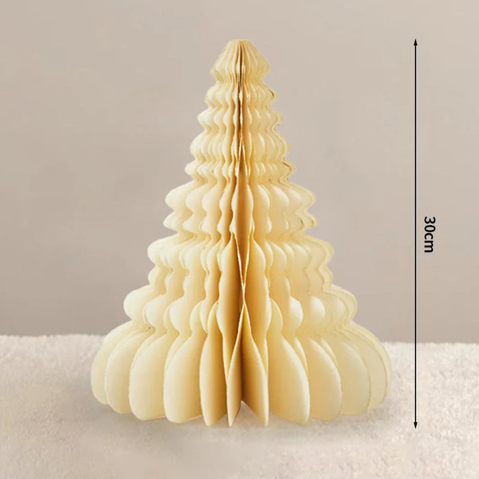 Chinese New Year Decorations Paper Honeycomb Ball Folding Christmas Tree 3D Ornament Home Wedding Decoration Desktop Ornament