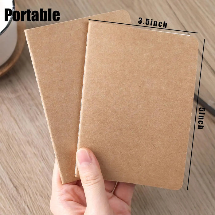 16/24PCS Kraft Notebooks,3.5x5in Pocket Notebooks Blank Paper Small Pocket Journal Notepads  for School Office Home Travel Gifts