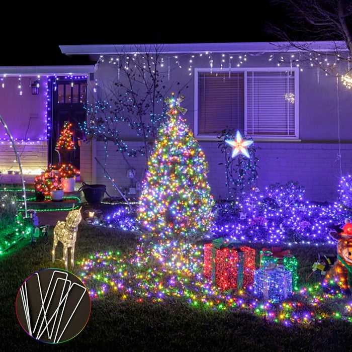 40Pcs/Pack Garden Peg Silver Metal U-Shape Garden Staple Garden Ground Nail Film Fixed Pegs Gardening Fixing Tools Film Peg