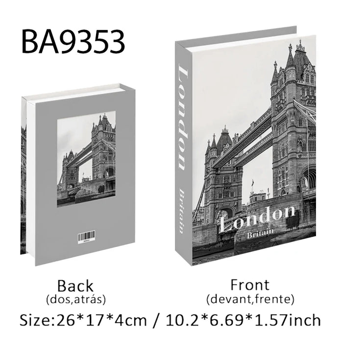 Luxury Fake Book Storage Box Abstract Decorative Books Open Paris Home Decor Coffee Table Bedroom Ornaments Interior Decoration