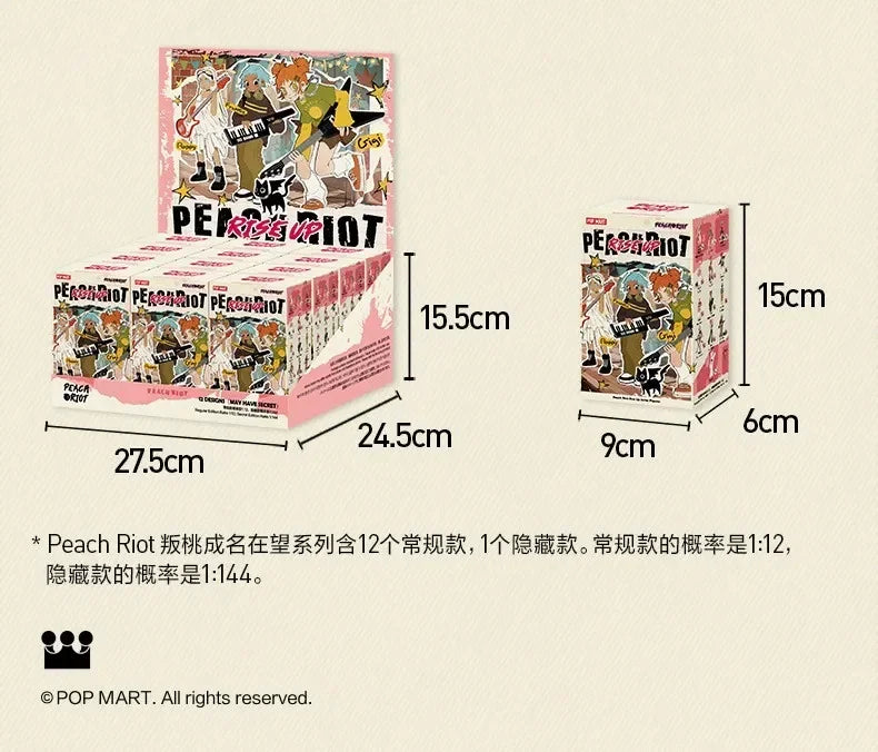 Original Peach Mystery Box Riot Series Blind Box Kawaii Surprise Mystery Box Anime Lucky Bag Pvc Room Decoration Christmas Gift
