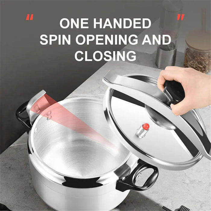Aluminum 3L/4L/5L/7L Capacity Pressure Cooker Only for Gas Safe Explosion Proof Pressure Canner with Easy Lock Lid