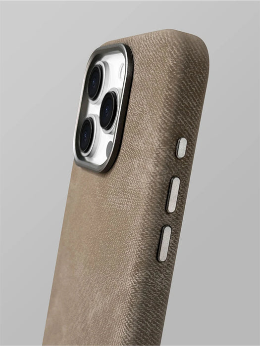 Luxury For MagSafe Fiber Leather Shockproof Case For iPhone 18 17 16 Pro Max Air 15 14 Plus 13 12 Magnetic Wireless Charge Cover