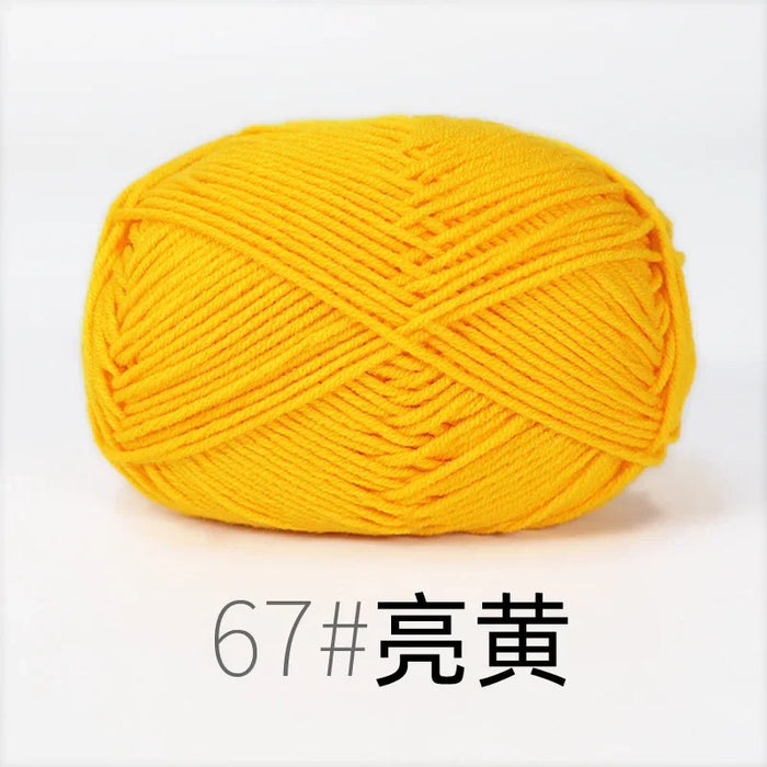 Organic Cotton Yarn 4ply Baby Milk Knitted Yarn For Craft Sweater Hat Dolls Scarves 1 Ball 50g Soft Wool Crochet Yarn Wholesale