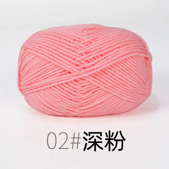 Organic Cotton Yarn 4ply Baby Milk Knitted Yarn For Craft Sweater Hat Dolls Scarves 1 Ball 50g Soft Wool Crochet Yarn Wholesale