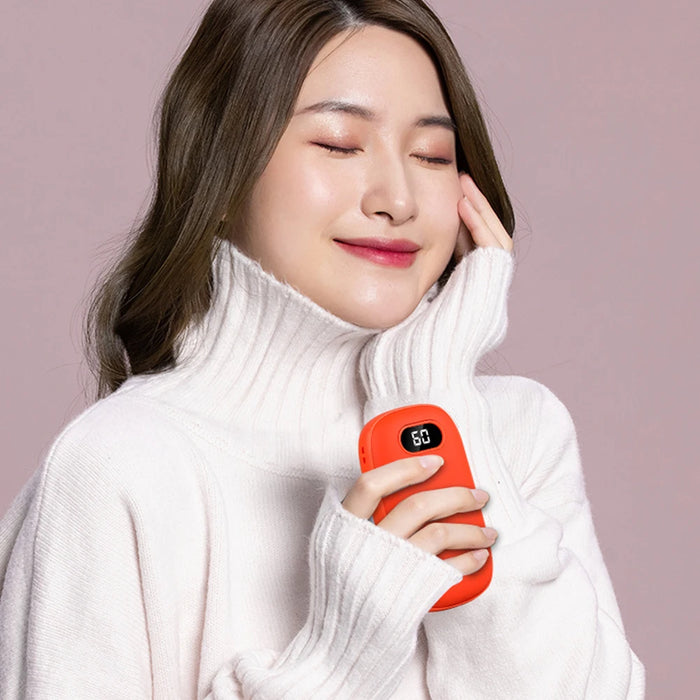 10000mAh Hand Warmer Power Bank USB Rechargeable Mini Hand Warmers with Digital Display 2 Temp Levels for Travel Outdoor Camping