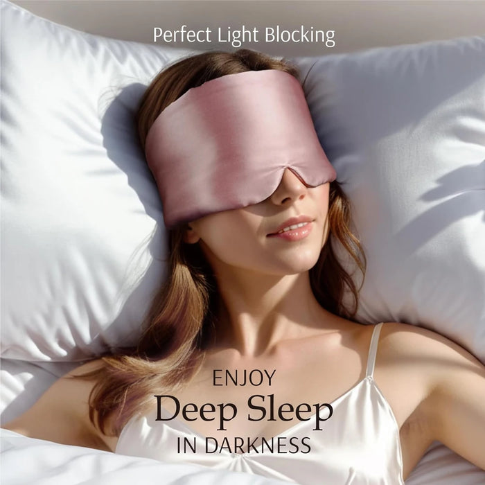 100% Mulberry Silk Blackout Sleeping Eye Mask Soft And Non-Intraocular Pressure Sleeping Mask Suitable For Side Sleep Adjustable