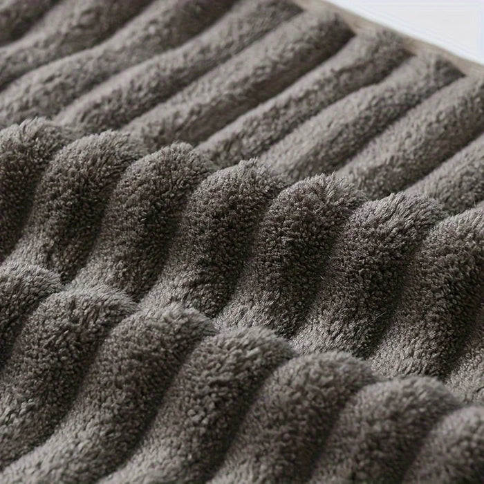 Close-up of the ribbed towel texture