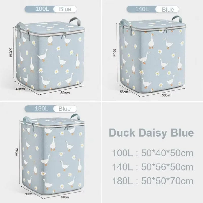 Cotton Quilt Storage Bag Large Capacity Quilt Storage Box Non Woven Clothes Special Storage Moving Luggage Bag Portable