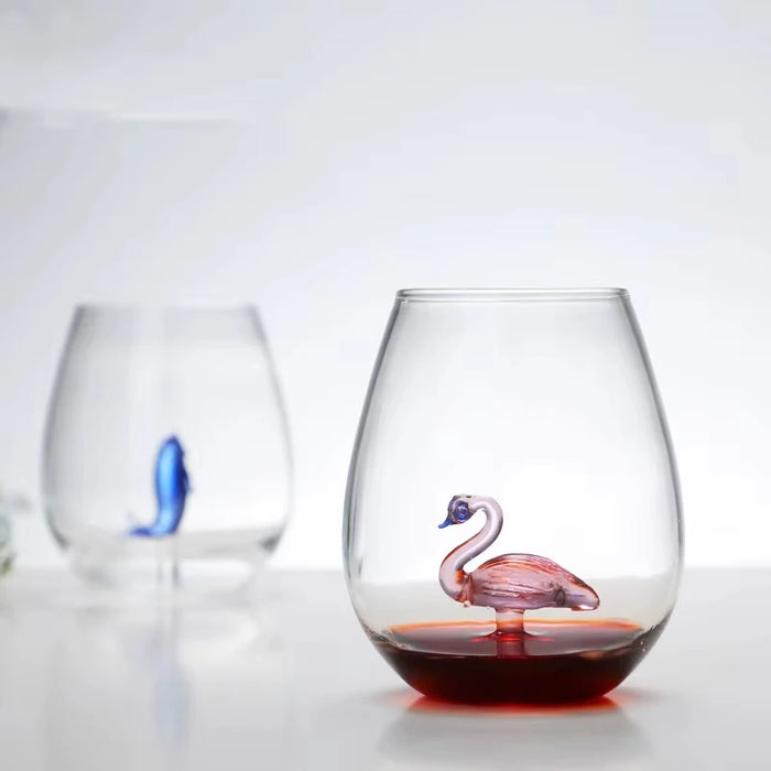 3D Cartoon Animal Glass Cup Home Plant Modeling Glass Mug Three-dimensional Animal Shape Milk Juice Glass Water Cup