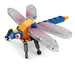 Dragonfly building block model with clear pink wings