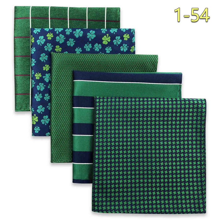 5 Pieces Mens Pocket Squares Wedding Handkerchiefs Set Fashion Formal Bundle Luxury Unique