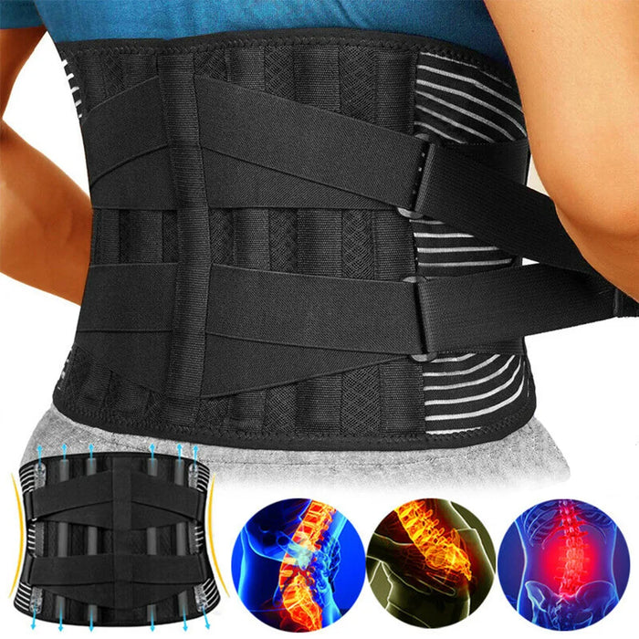 Adjustable Lumbar Support Belt Double Pull Back Waist Orthopedic Corset Spine Decompression Back Pain Relief Tighten The Abdomen