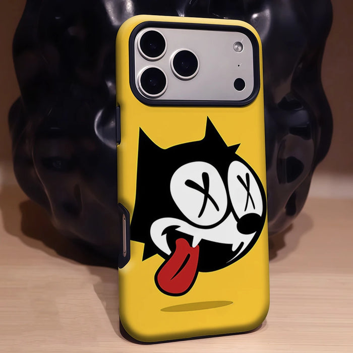 Cartoon f-Felix the Cat Phone Case For Magnetic Phone Case for IPhone 17 16 15 14 13 Pro Max Plus Single Double-layer tough Case