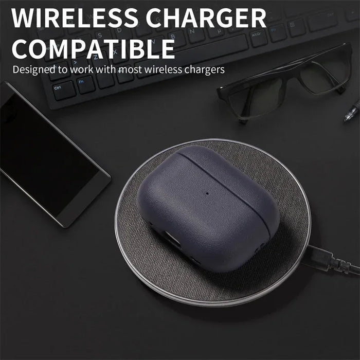 Leather grain Case For AirpPods Pro 2 For Airpods Pro 3 Case Airpods 4 3 Apple Bluetooth Earphone Accessories Protect Machine
