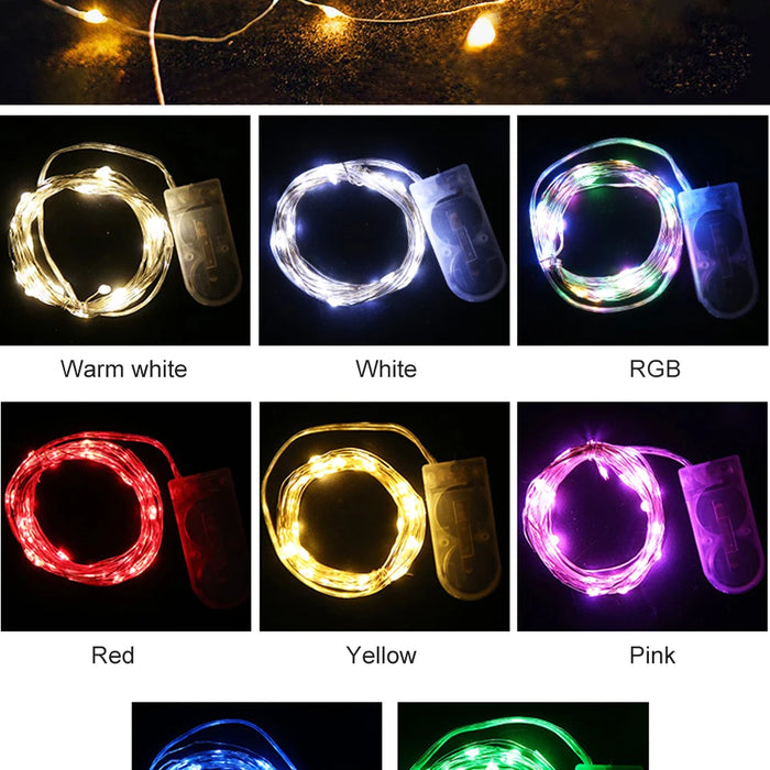 1M 2M 3M 5M LED Copper Wire String Lights Fairy Light Outdoor Garland