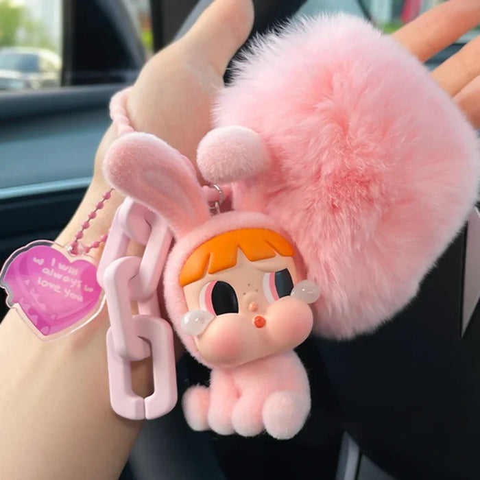 Crybaby Power-puff Girls Cartoon Car Key Pendant Bag Keychain Doll Kawaii Backpack Decoration Doll