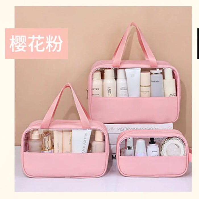 Portable Travel cosmetic bag Women Transparent Makeup Bag Large-Capacity Bath Wash Bags Multifunction Waterproof Storage Case
