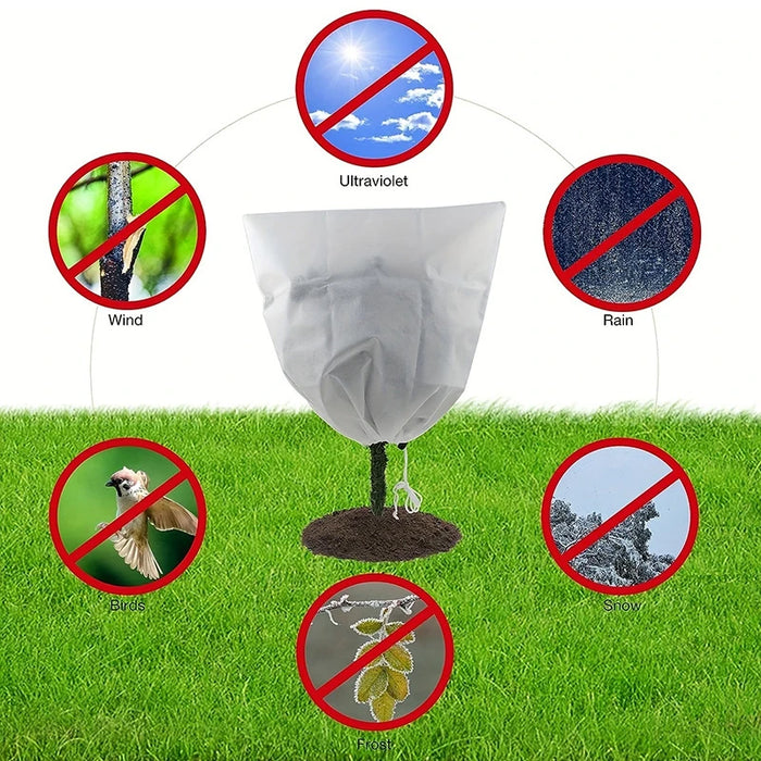 Non-woven Fabric Plant Protection Cover Fruit Protection Bag Winter Plant Coldproof Frost Prevention Mesh Plant Cover Antifreeze
