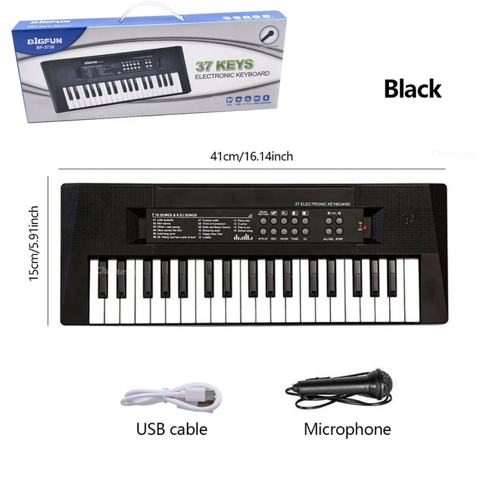37 Keys Kids Electronic Piano Organ keyboard with Microphone Education Toys Musical Instrument Children Boy Girl Gifts