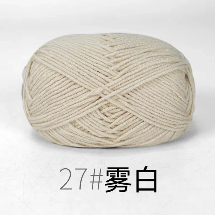 Organic Cotton Yarn 4ply Baby Milk Knitted Yarn For Craft Sweater Hat Dolls Scarves 1 Ball 50g Soft Wool Crochet Yarn Wholesale