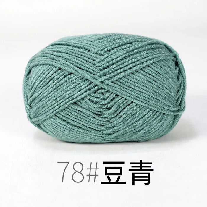 Organic Cotton Yarn 4ply Baby Milk Knitted Yarn For Craft Sweater Hat Dolls Scarves 1 Ball 50g Soft Wool Crochet Yarn Wholesale