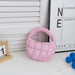 Pink mini quilted puffer tote