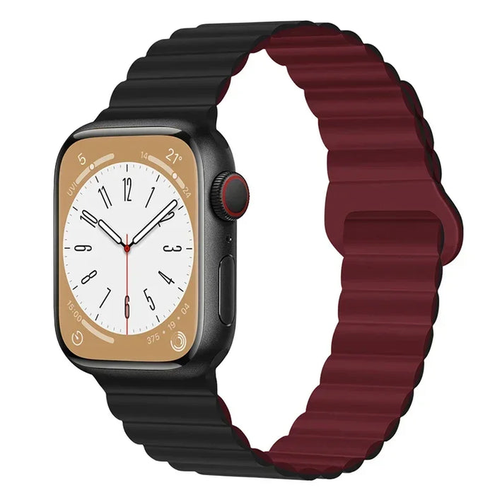 Magnetic Loop Band For Apple Watch Ultra 2 49mm 45mm 44mm 40mm 41mm 42mm Silicone Bracelet iWatch Series 9 8 7 6 SE 5 4 3 Strap