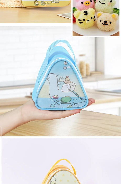 Breakfast Insulated Thermal Bag Small Triangular Rice Ball