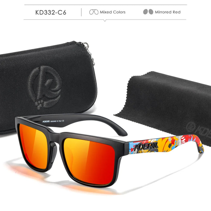 KDEAM Photochromic And Polarized Sunglasses Men Category 3 Polarized Sun Glasses Women Unique Frame Surface Eyewear With Case