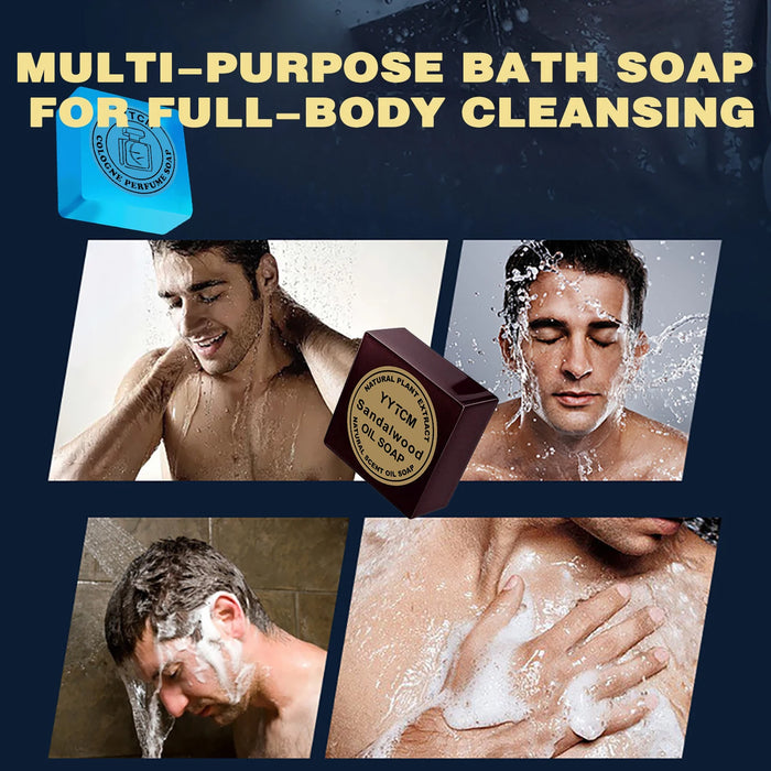 Men's Cologne Soap, Cologne Perfume Soap, Sandalwood Soap, Bath Soap Face Wash Bath Body Soap Essential Oil Handmade Soap 70g
