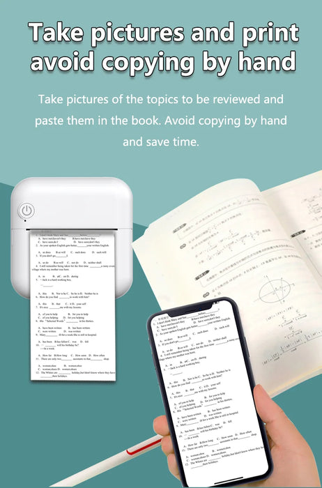 M2 Portable Mini Bluetooth WiFi New Thermal Printer Mobile Phone Photo Title Note Hot Print Pocket Student Error Label Printer