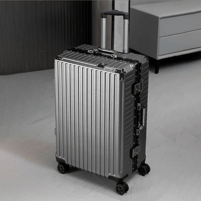 Trolley Luggage 20 24 26 28" Aluminum Frame Rolling Luggage Case USB Travel Suitcase on Wheels Combination Lock Carry on Luggage
