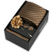 Men's tie gift set, style BBJ-34: tie, pocket square, cufflinks and pins in a gift box